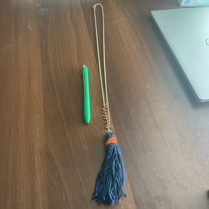 Long auburn necklace